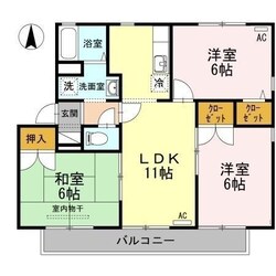 セジュール平佐（Ｄ）の物件間取画像